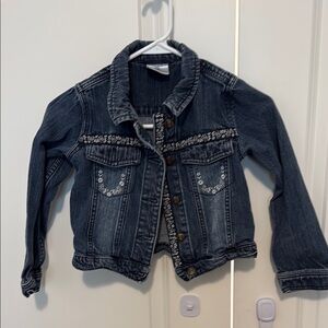 Hanna Anderson Blue Jean Jacket with Cropped Design and Contrast Stitching